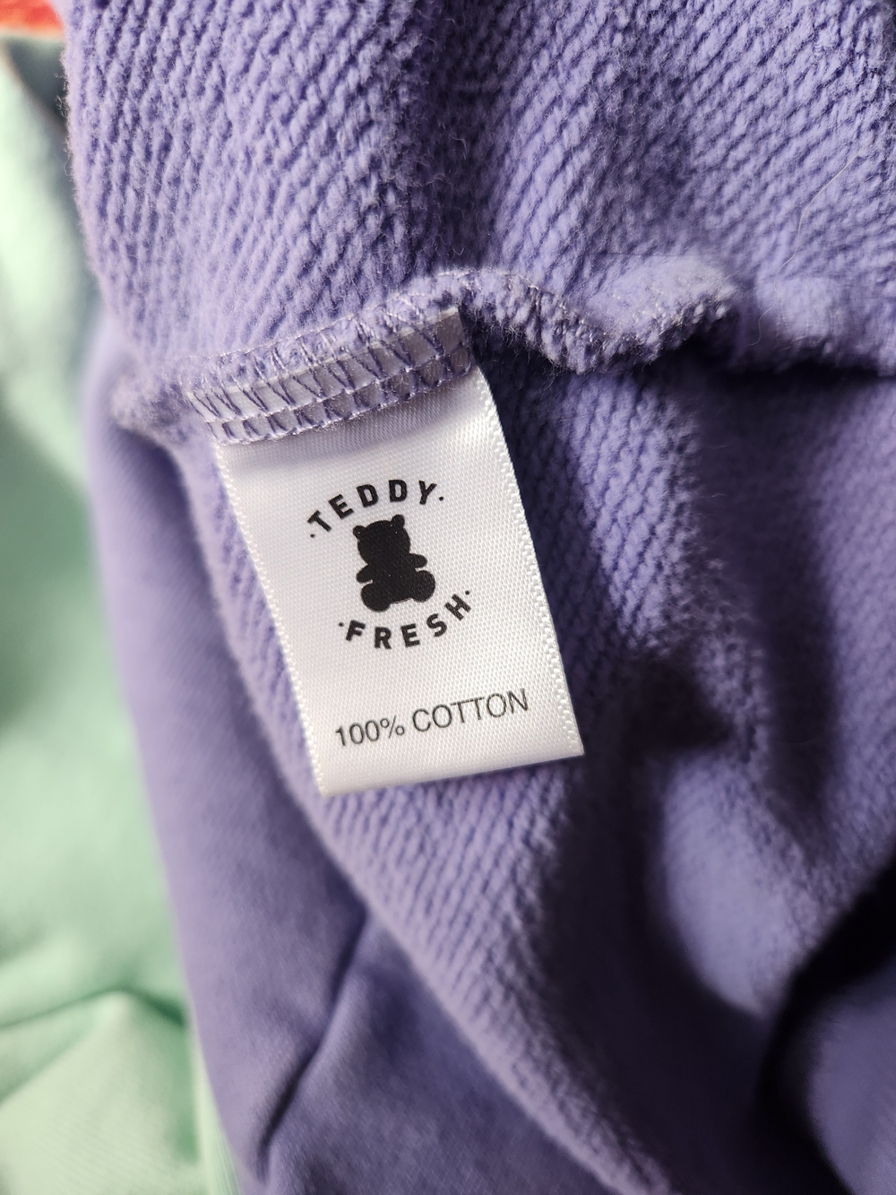Teddy Fresh Colorblock Hoodie in Purple, Pink, Mint & Yellow - Picture 7 of 15